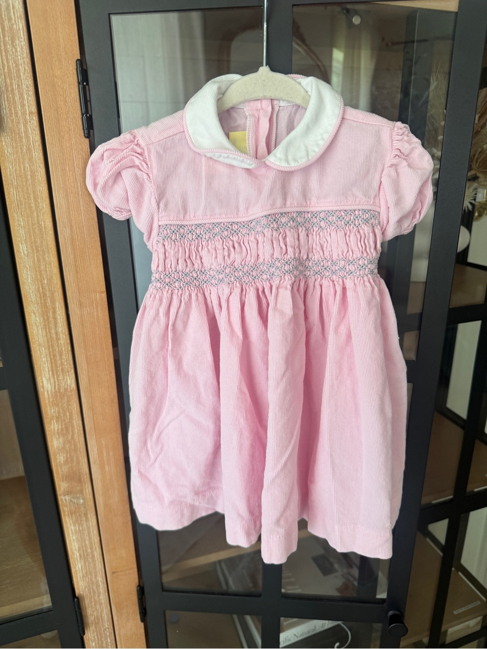 Pixie Lily Heirloom smocked corduroy embroidered dress peter pan collar toddler